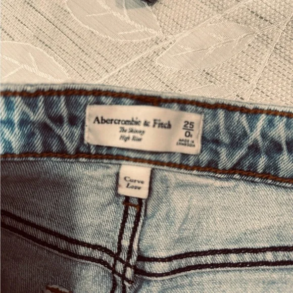 Abercrombie & Fitch Curve Love High Rise Skinny Jeans – Size 25 / 0R – - Picture 3 of 9